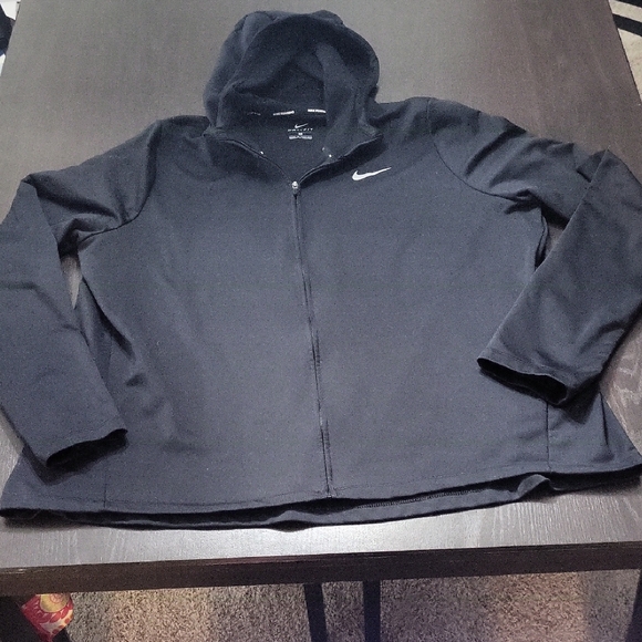 Nike Other - Nike Black Performance Dri Fit Jacket With Thumb Holes And Hood